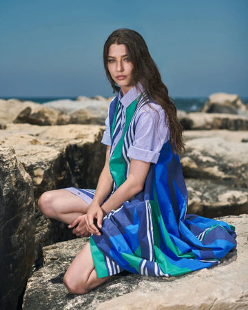 alembika-ocean-stripe-wonderful-dress-kleid-marine image 8