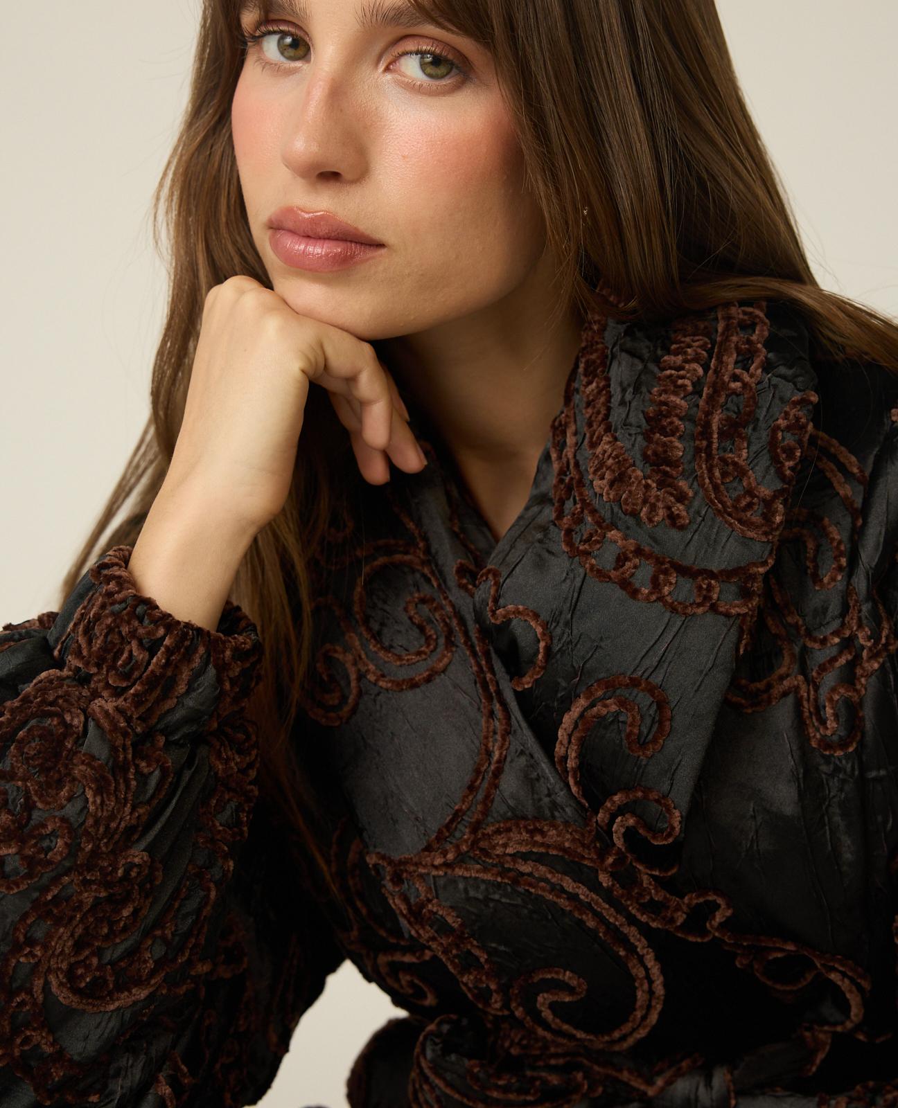 alma-en-pena-satin-quilted-coat-steppmantel-schwarz image 4