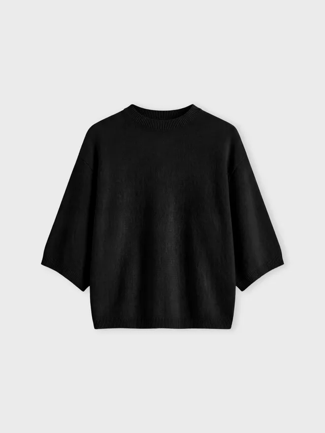 absolut-bettina-poncho-pullover-damen-rundhals-100-kaschmir-schwarz image 1