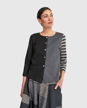 alembika-urban-rally-colorblock-cardi-mix-leichte-strickjacke image 3