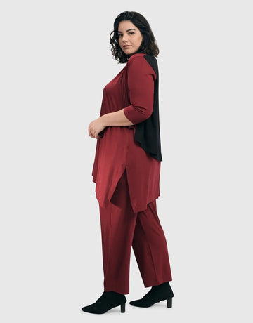 alembika-essential-2-tone-crop-cardigan-cropped-strickjacke-in-plum image 4