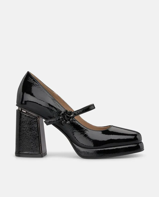 alma-en-pena-patent-leather-heeled-shoes-with-platform-lack-pumps-schwarz-mit-pl image 1
