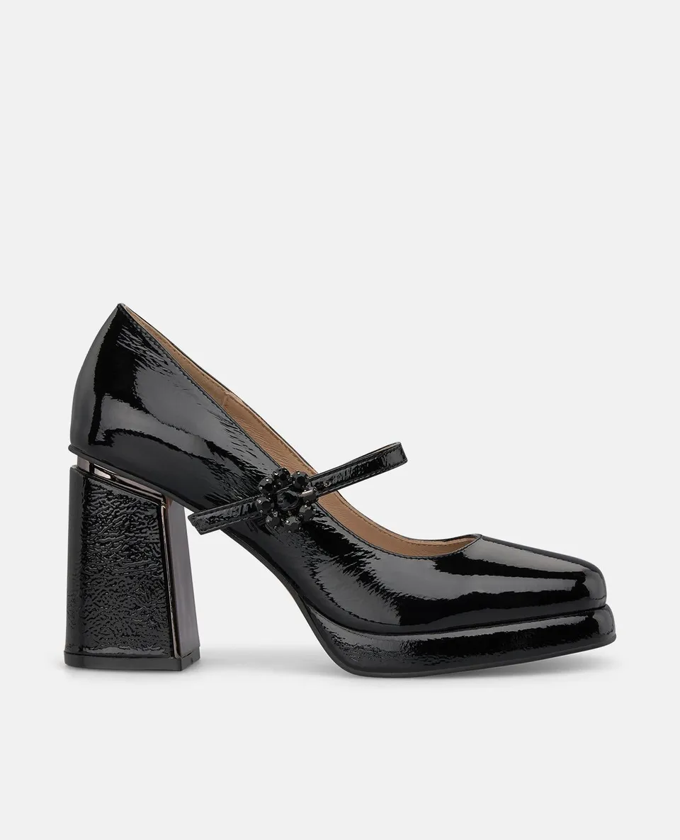alma-en-pena-patent-leather-heeled-shoes-with-platform-lack-pumps-schwarz-mit-pl image 1