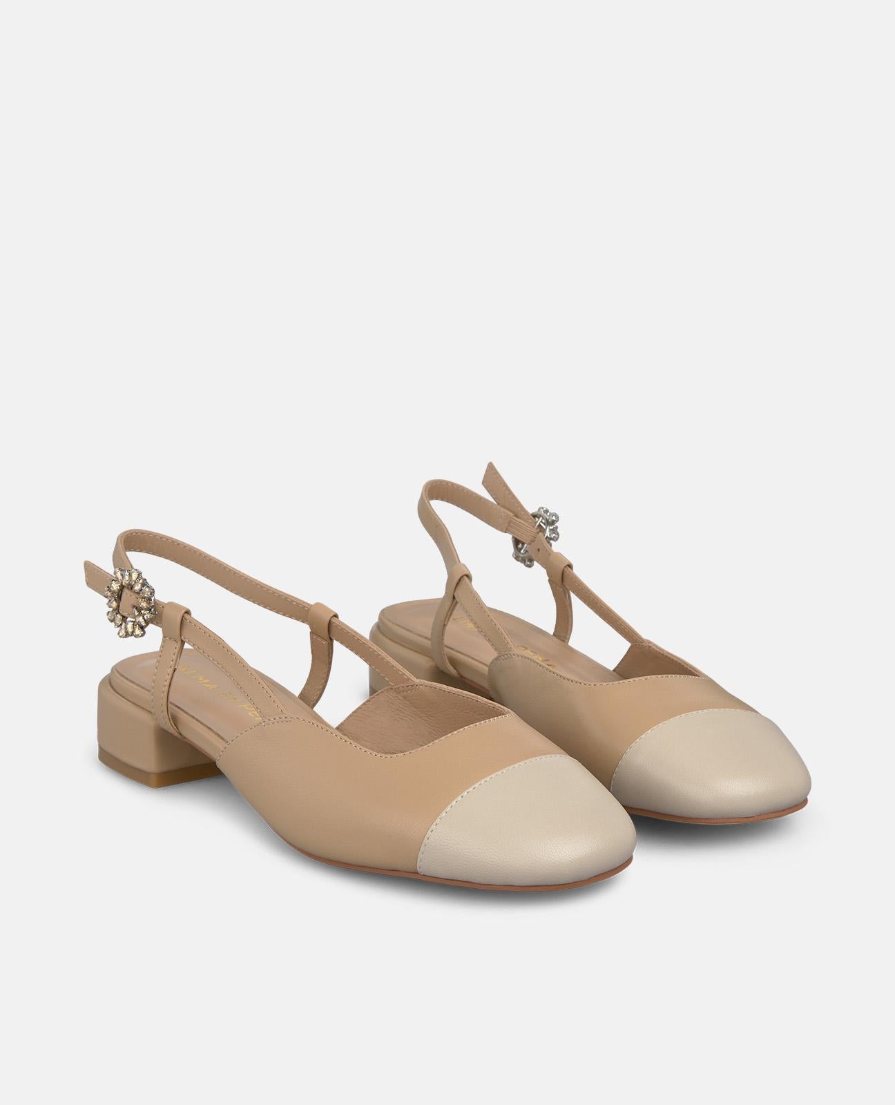 alma-en-pena-two-color-slingpumps-3-cm-beige image 2
