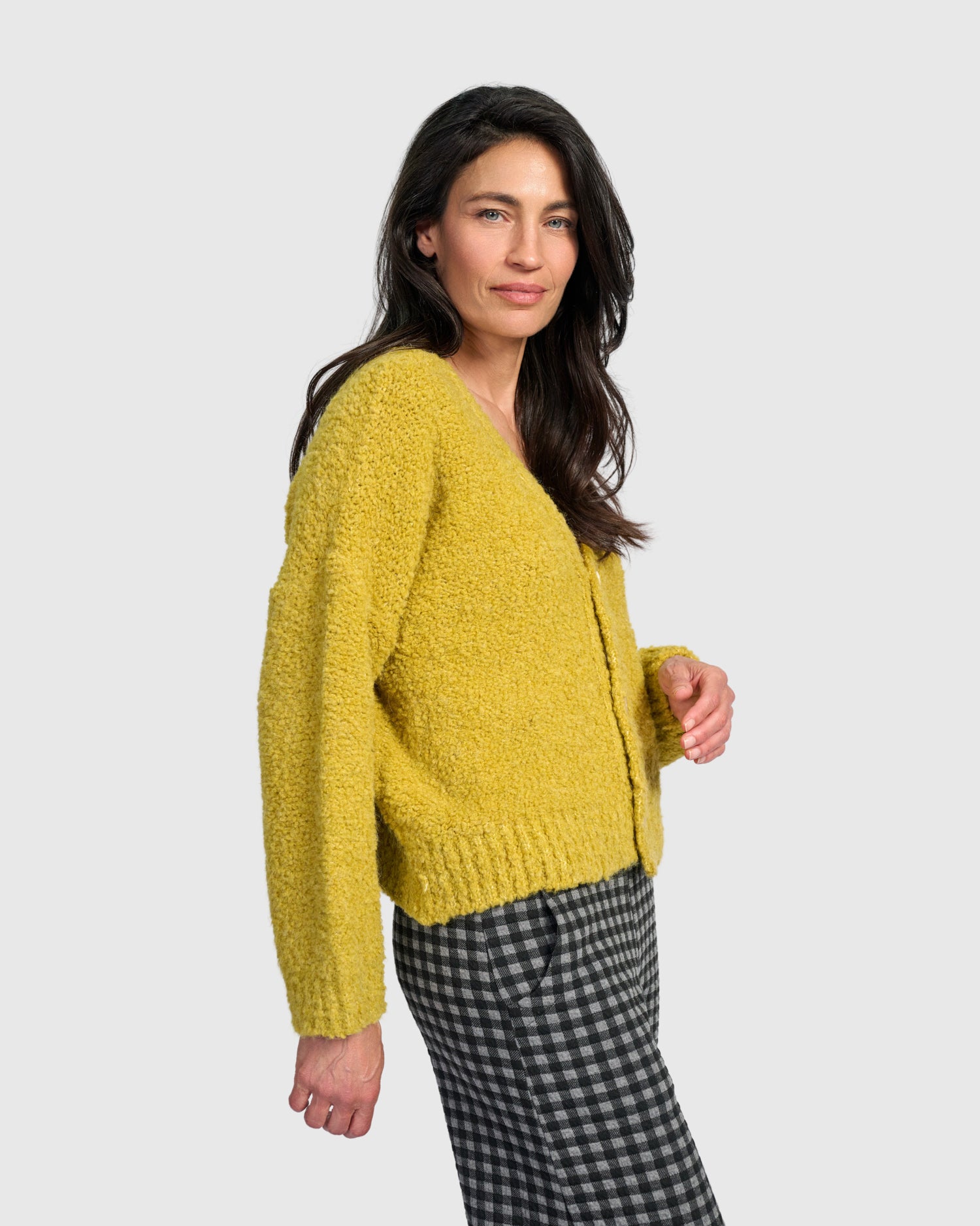 alembika-teddy-boucle-cardigan-sunflower image 5