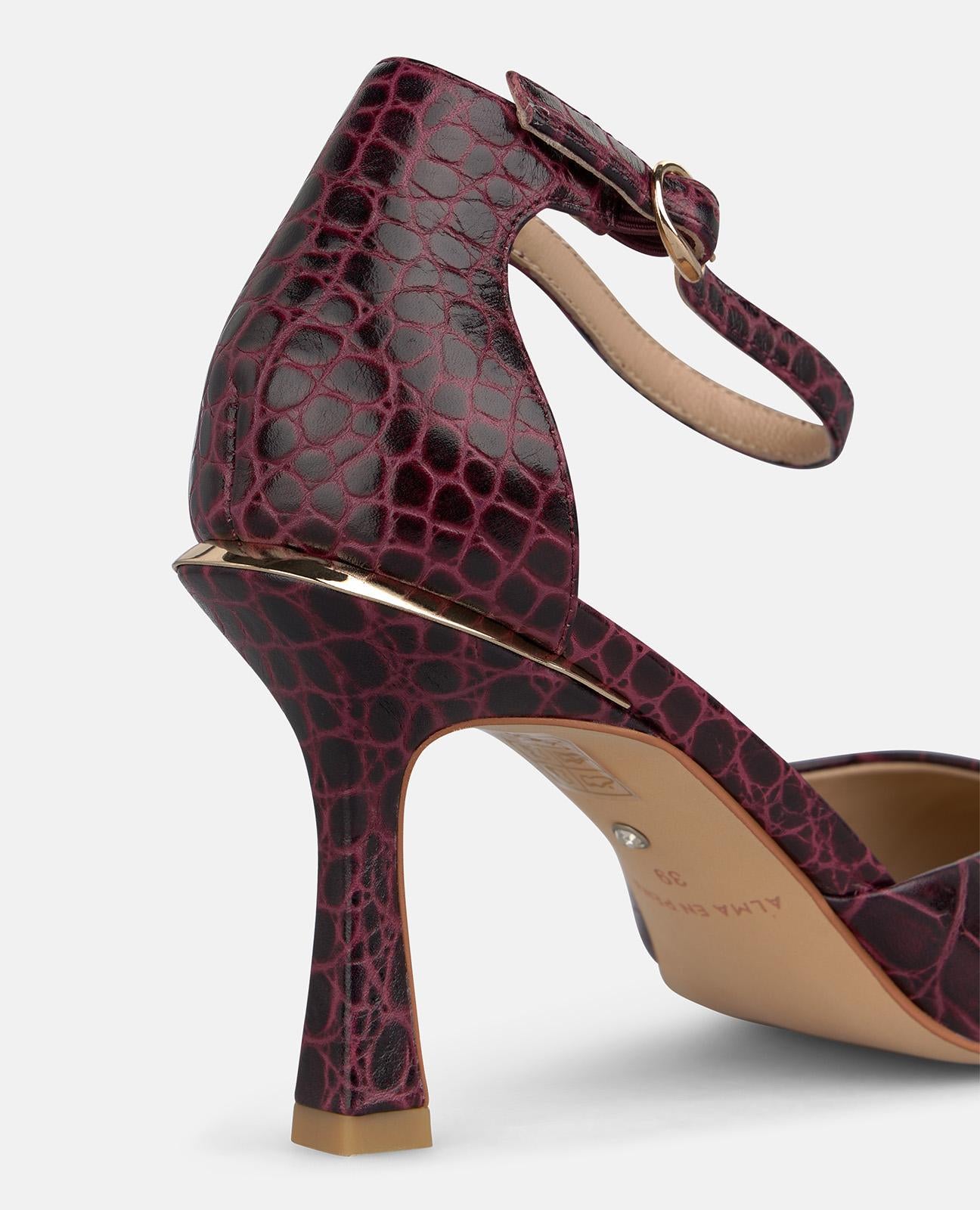 alma-en-pena-leder-riemenpumps-bordeaux image 4