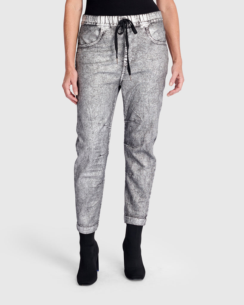alembika-ap623s-metallic-boyfriend-jogger-jeans-silber image 1