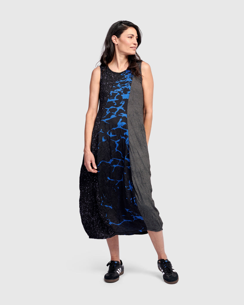 alembika-blaise-rmelloses-kleid-blau-midi image 1
