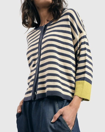 alembika-moana-streifen-cardigan-gold-blau image 5