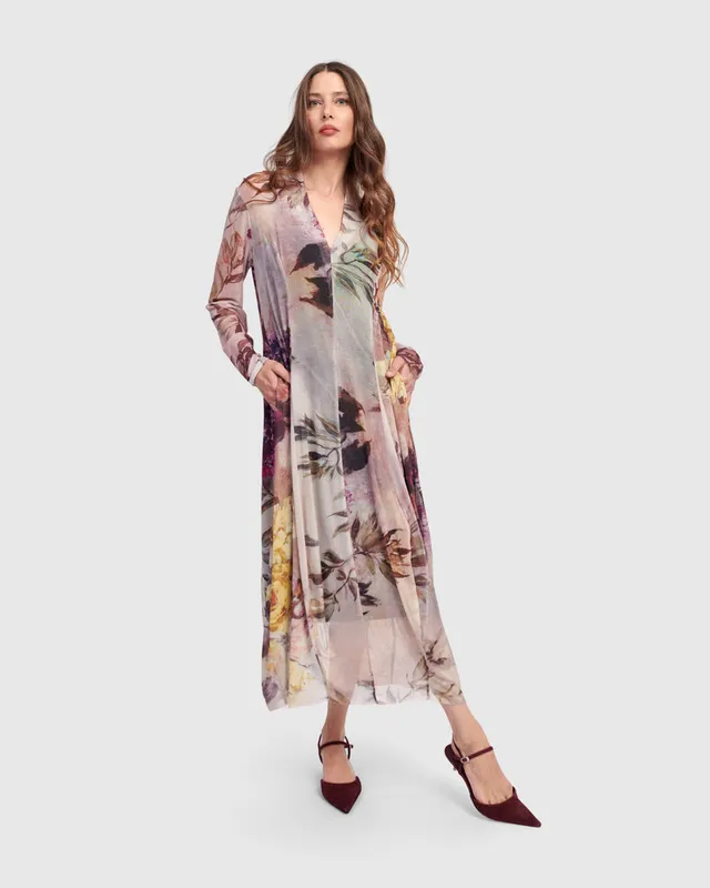 alembika-ella-cocoon-kleid-floral-midi image 1