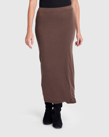 alembika-essential-cupro-bleistiftrock-maxi-rock-in-coffee image 3