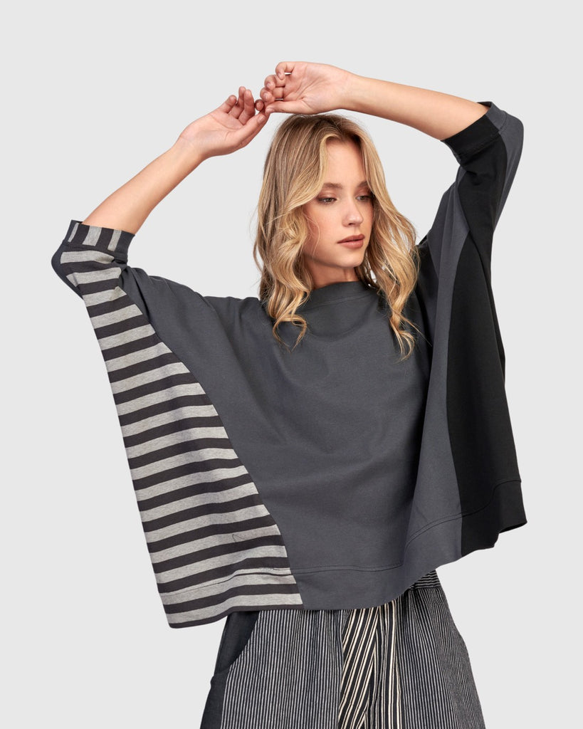 alembika-urban-symbiotic-rounded-top-damen-tunika-grau image 1