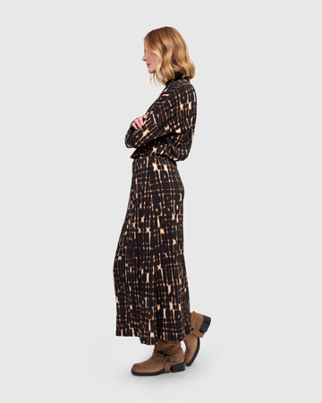 alembika-glyph-pencil-skirt-damen-maxirock-matrix-jersey image 6