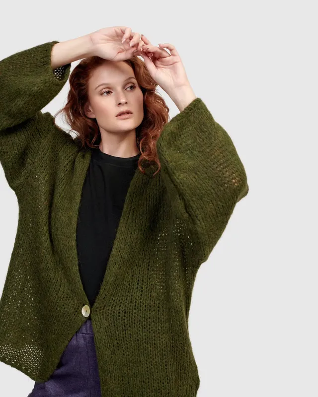 alembika-edith-strick-cardigan-forest image 1
