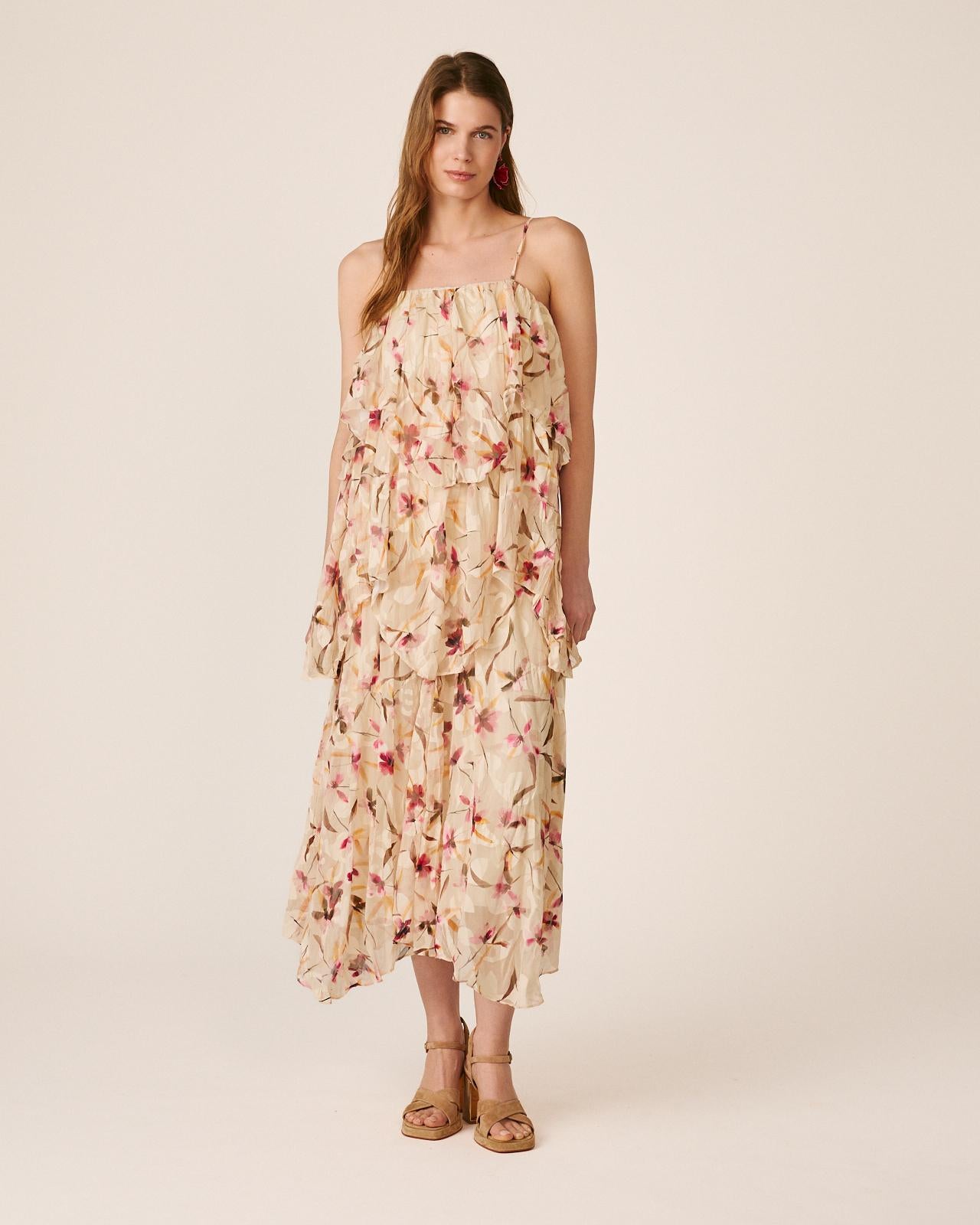 alma-en-pena-chiffonkleid-floral-damen-midi-r-schenkleid-rosa-mit-tr-gern image 4