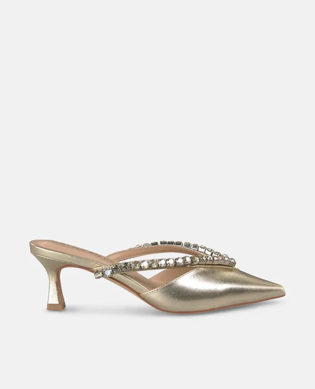 alma-en-pena-kitten-heeled-shoe-mules-gold-6-cm-mit-strass image 1