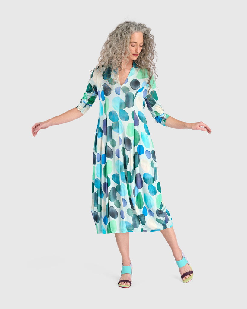 alembika-margarita-cocoon-kleid-aqua-dots image 1