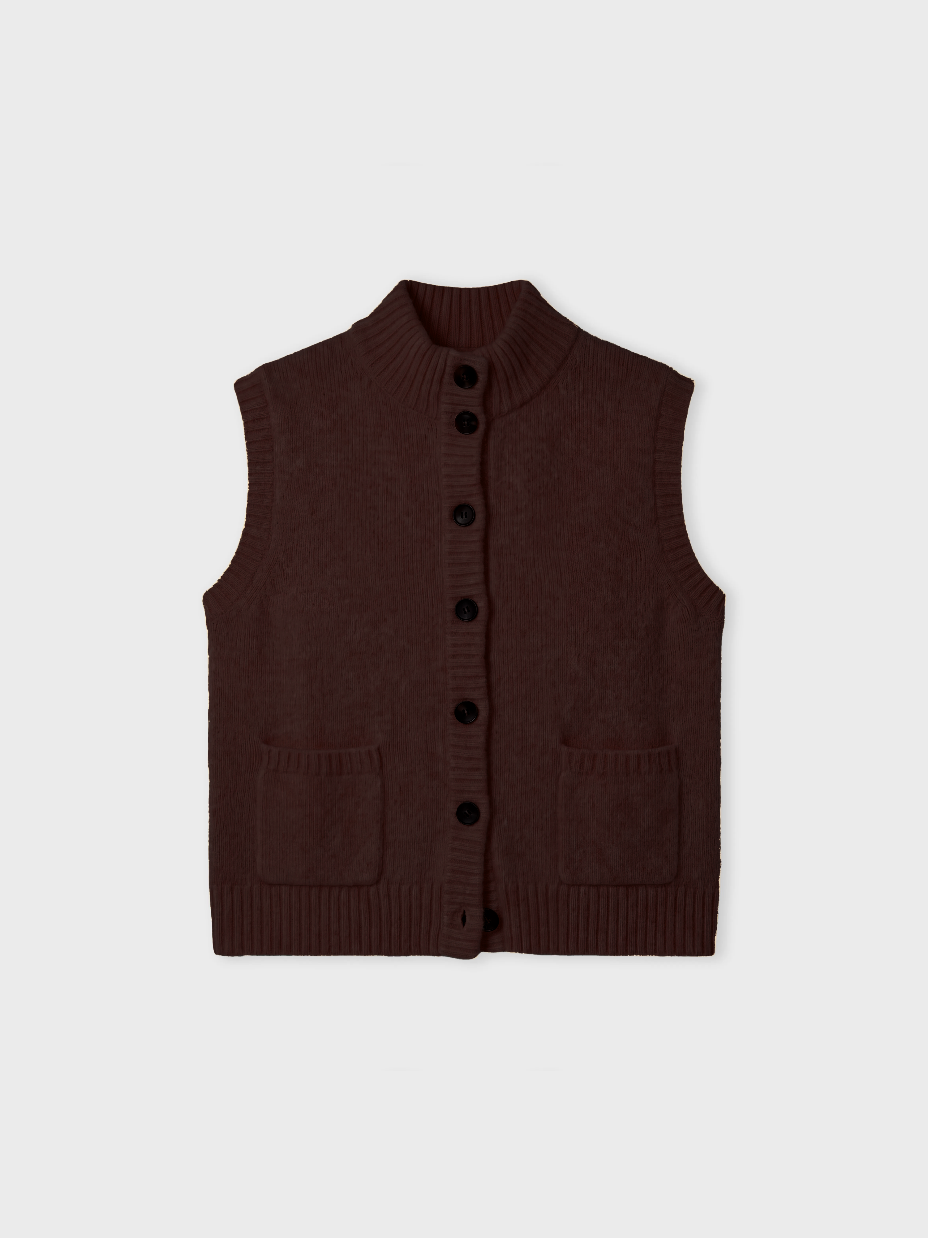 absolut-alanis-damen-strickweste-rmellos-wolle-baumwolle-braun image 1