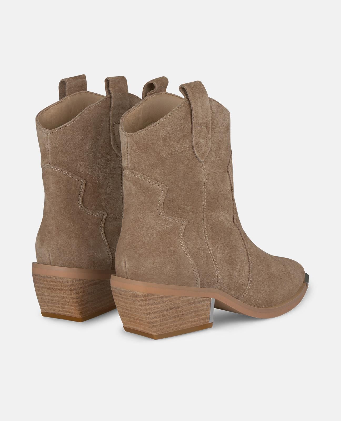 alma-en-pena-cowboy-flat-bootie-flache-stiefelette-vison image 3