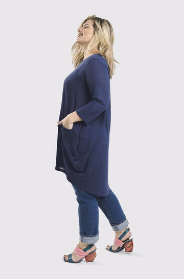 alembika-cocoon-tunic-top-soft-navy-tunika image 3