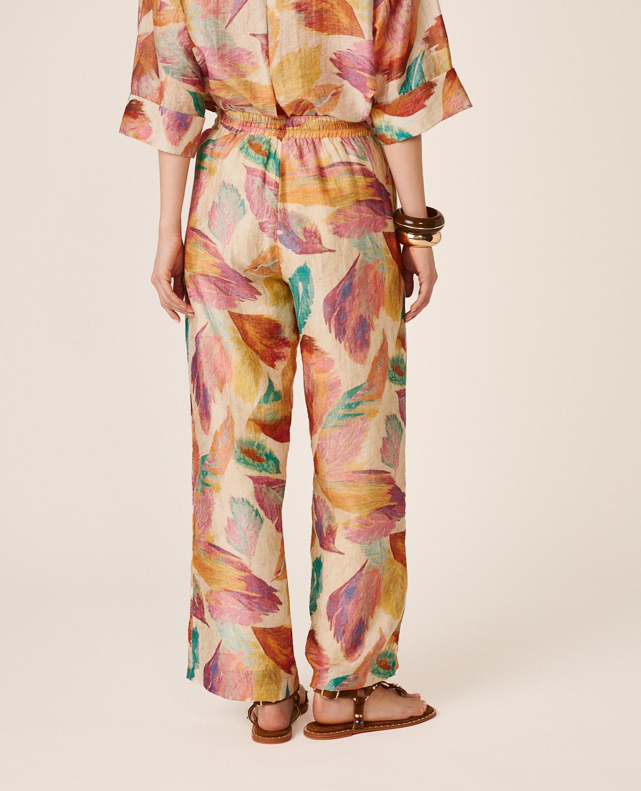 alma-en-pena-hose-lang-high-rise-mit-geometrie-print-und-gummibund image 5