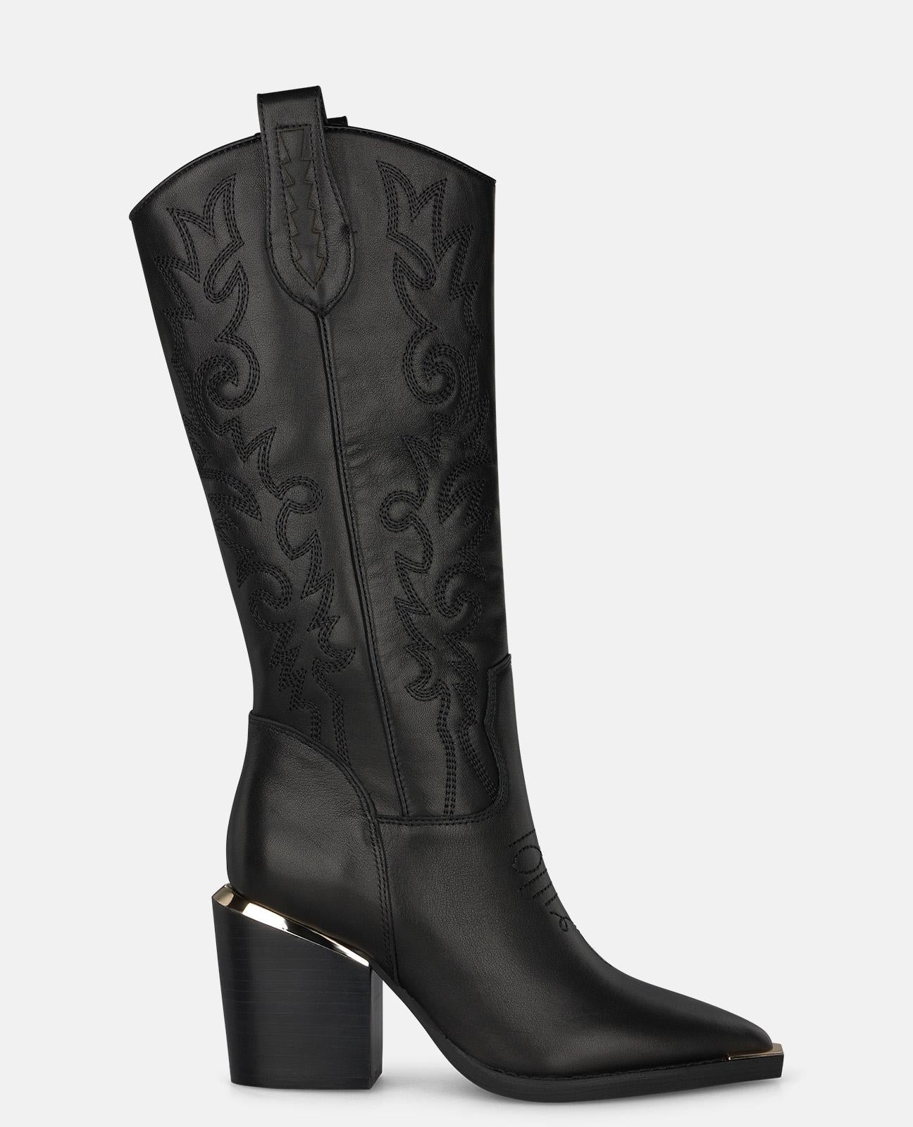 alma-en-pena-alfa-64077-cowboy-stiefel-nappa-schwarz-7-5-cm-absatz image 1