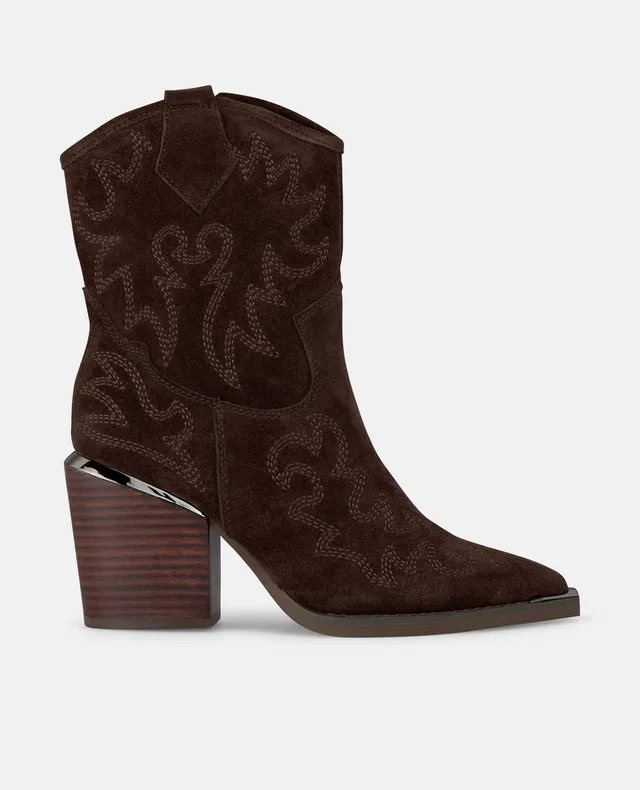 alma-en-pena-embroidered-heeled-ankle-boot-stiefeletten-braun-spitze-7-cm-cowboy image 1
