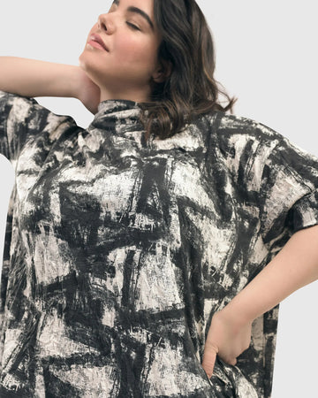 alembika-marble-crinkle-trapeze-top-schwarz image 3