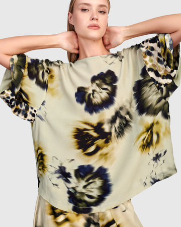 alembika-hesperide-chiffon-top-beige-floral image 3