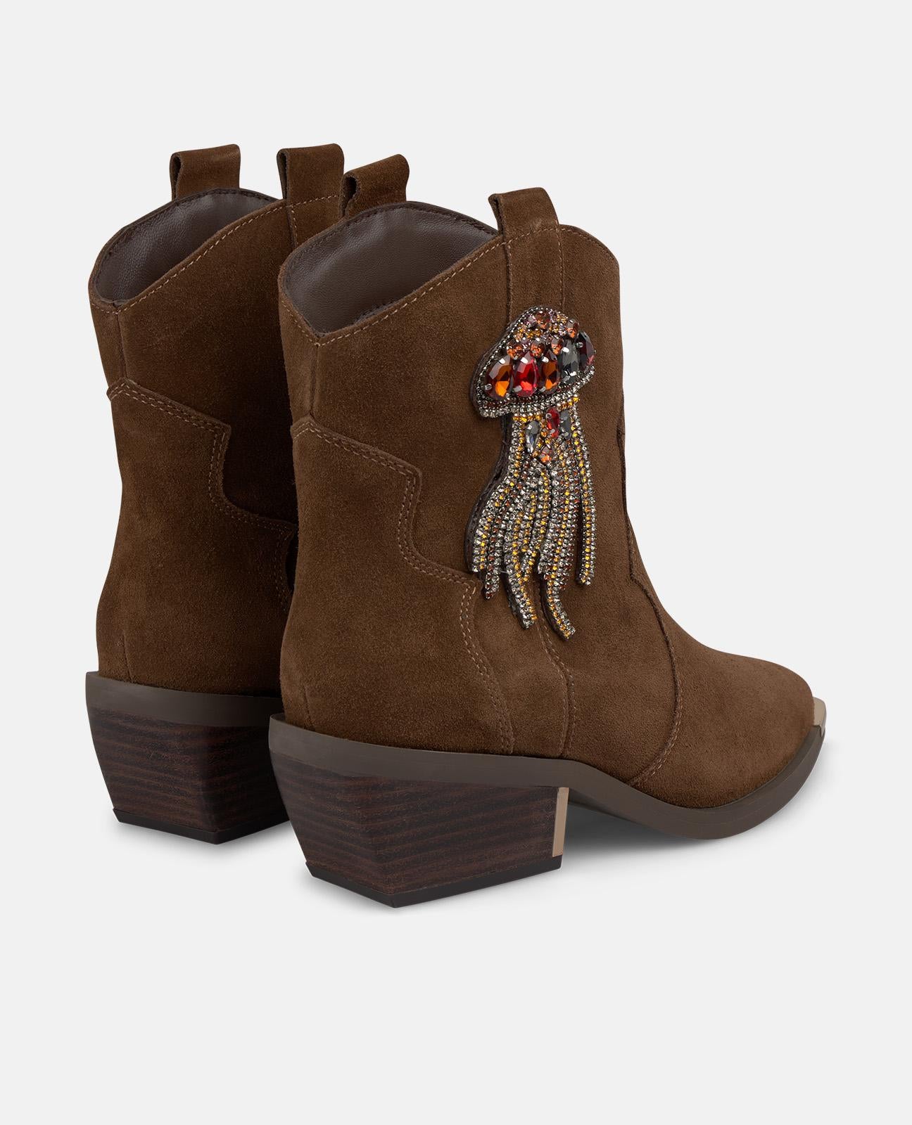 alma-en-pena-bootie-detail-combined-rhinestones-damen-stiefelette-camel-4-5-cm image 3