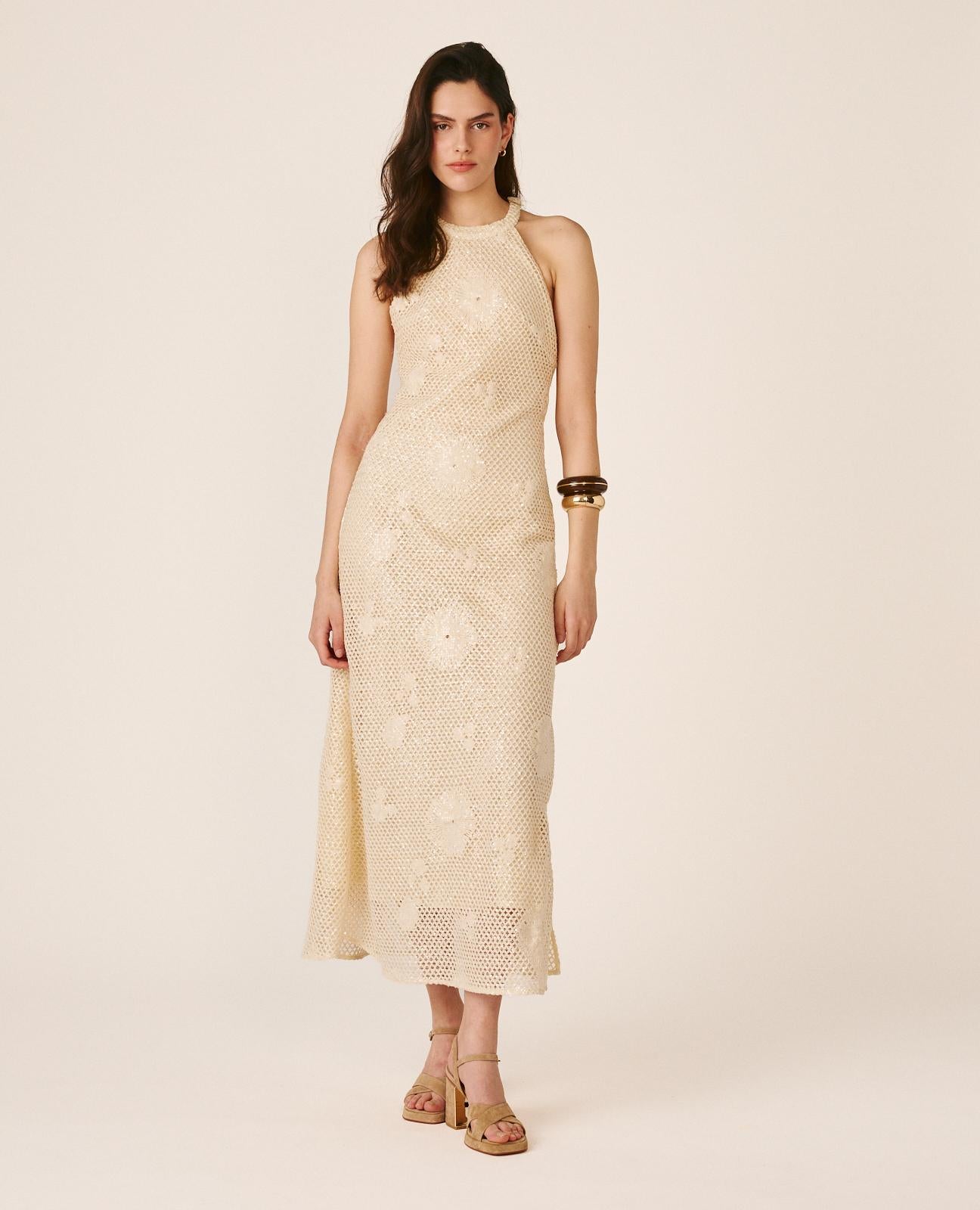 alma-en-pena-h-kelkleid-kurz-wei-mit-pailletten-und-fransen image 2