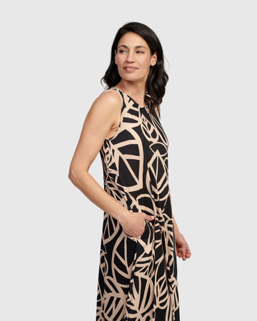 alembika-ilsa-rmelloses-midi-kleid-leaves image 7