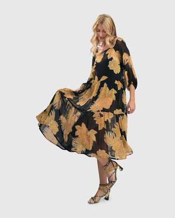 alembika-maui-chiffon-trapeze-kleid-gold image 2