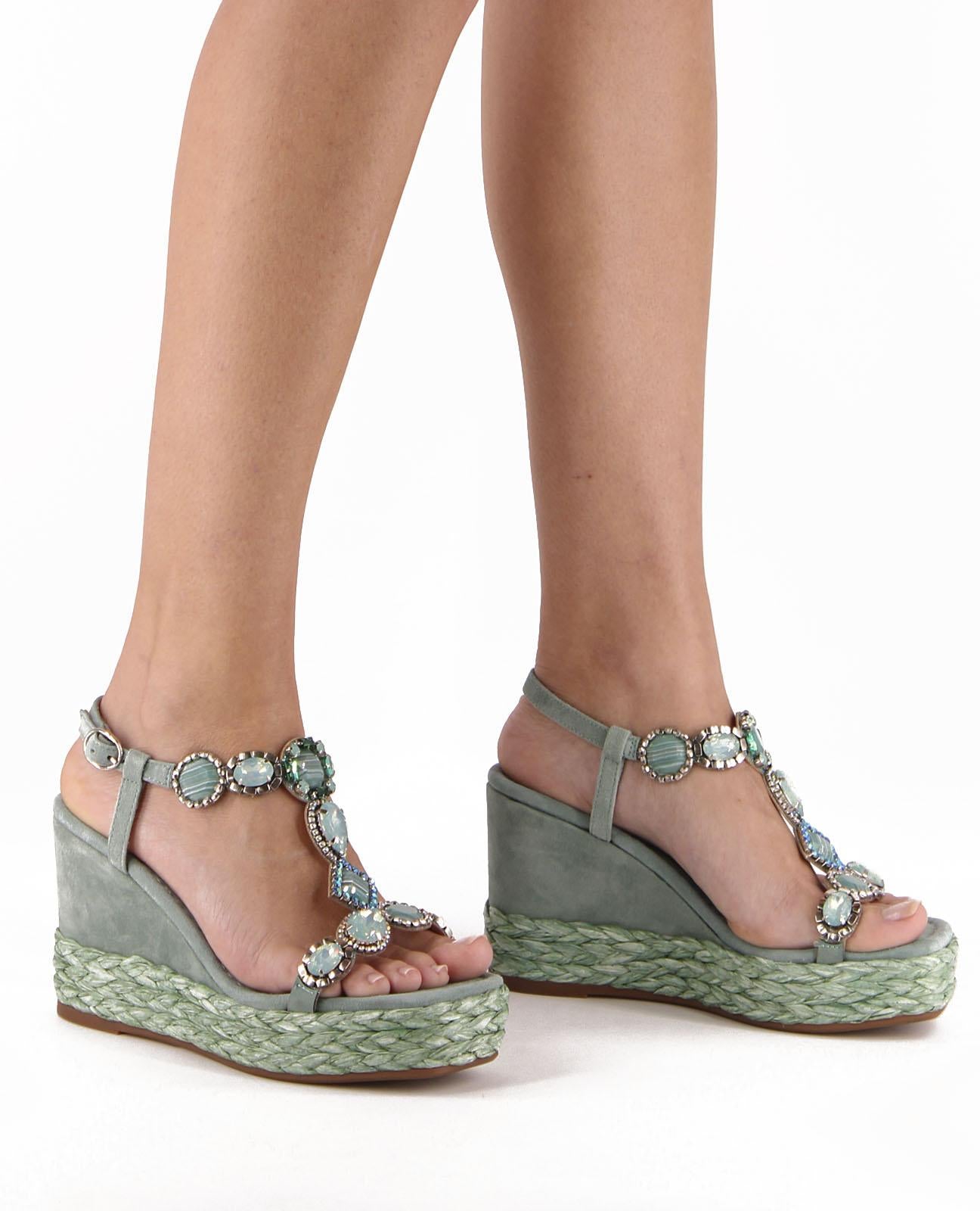 alma-en-pena-keilsandale-jade-mit-raffia-und-strass-8-cm image 2