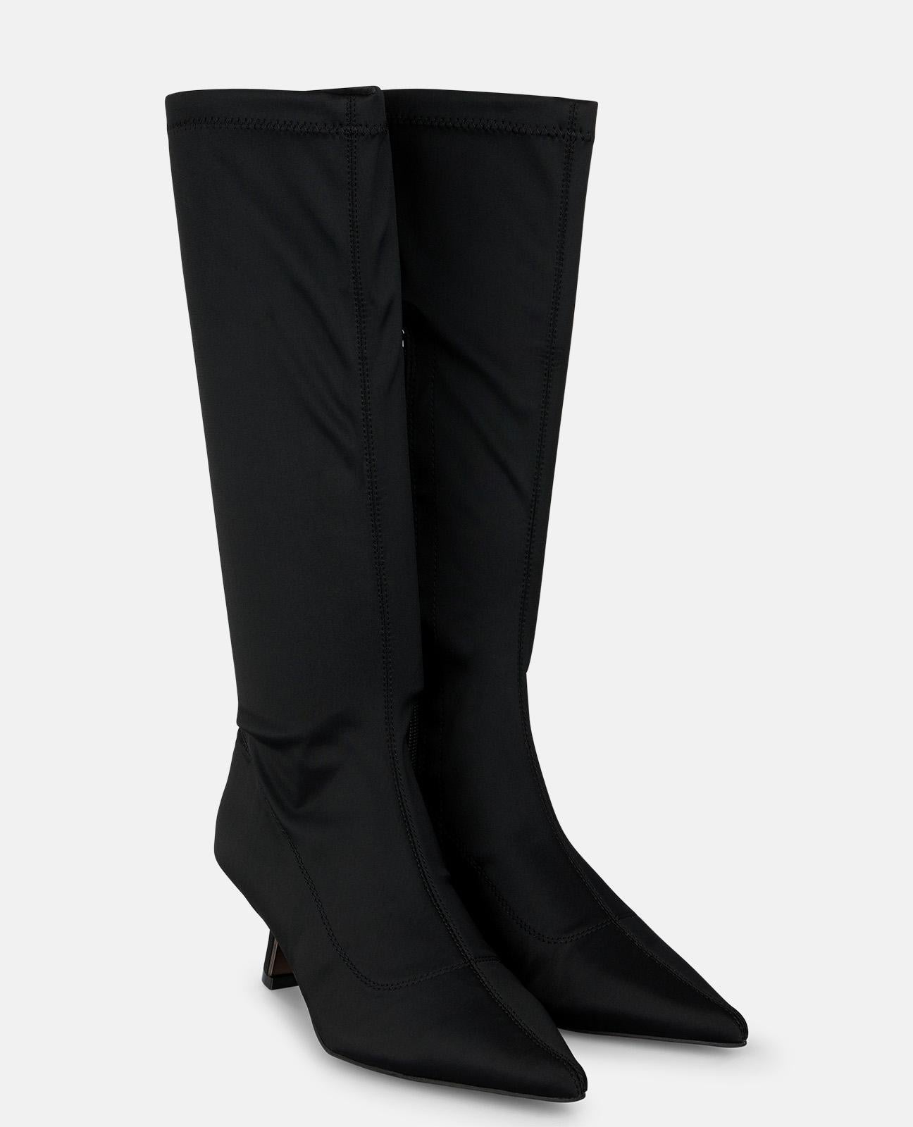 alma-en-pena-lycra-stiefel-mit-rei-verschluss-schwarz-trichterabsatz-5-5-cm image 2