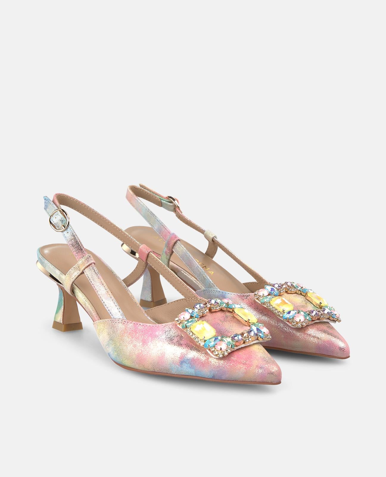 alma-en-pena-pumps-mit-front-schmuck-offene-spitze-rosa-6-2-cm-absatz image 2