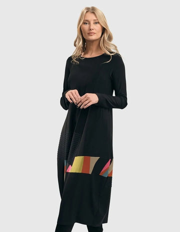 alembika-abstract-mix-media-cocoon-dress-7ed634a-multi image 2