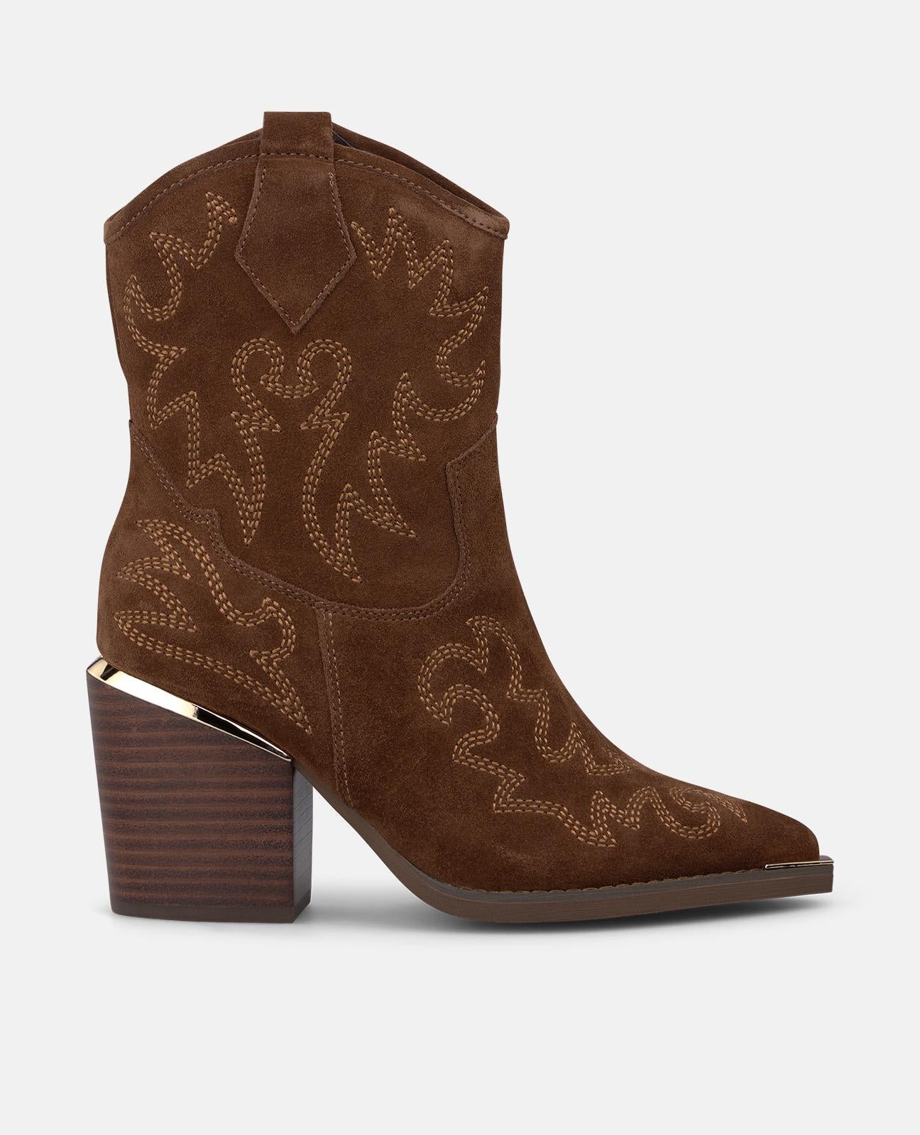 alma-en-pena-cowboy-boots-wildleder-reiverschluss-camel-7-5-cm image 1