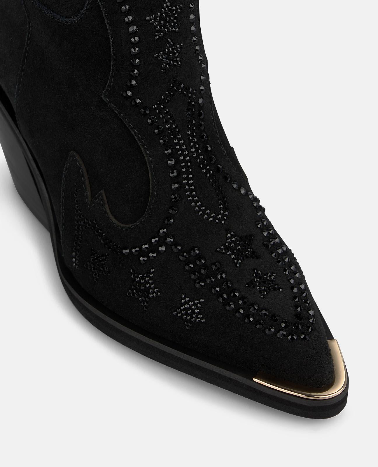 alma-en-pena-cowboy-stiefel-schwarz-velours-8-cm-absatz image 4