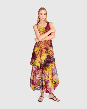 alembika-scattered-tunic-tank-damen-tunika-raspberry-gold image 7