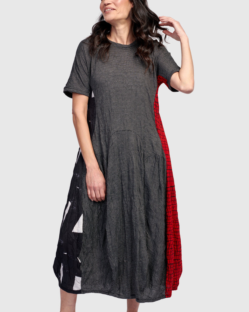 alembika-scarlett-t-shirt-dress-red-midikleid-mit-taschen image 1