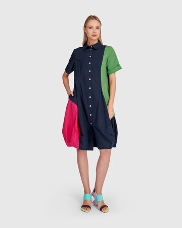 alembika-barb-baumwoll-hemdblusenkleid-navy-multi image 2