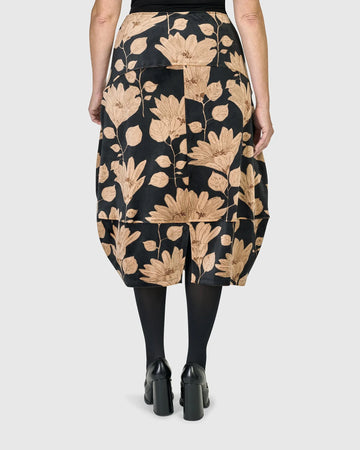 alembika-pippa-samt-rock-damen-midi-floral-cocoon image 4