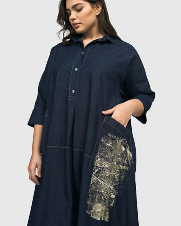 alembika-tacoma-trapeze-kleid-denim image 5