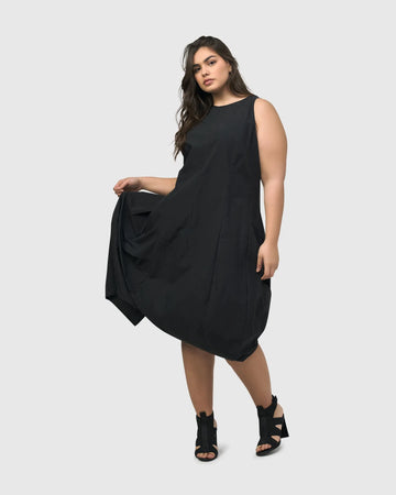 alembika-urban-soho-sleeveless-cocoon-kleid-black image 4