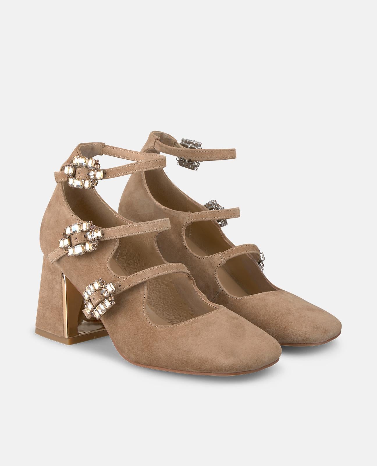 alma-en-pena-pumps-mit-schmuckschnalle-7-cm-camel image 2