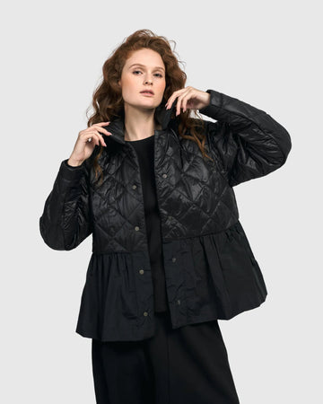 alembika-urban-sarafine-babydoll-jacke-schwarz-damen-steppjacke image 4