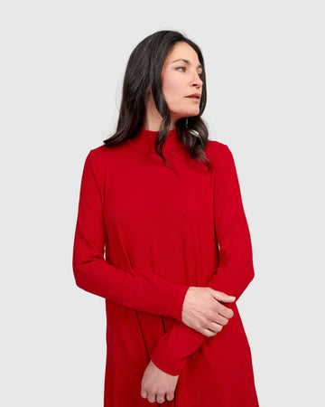 alembika-soft-knit-a-line-dress-red-strickkleid image 2
