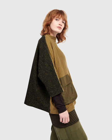 alembika-urban-sah-gesteppter-pullover-khaki image 2
