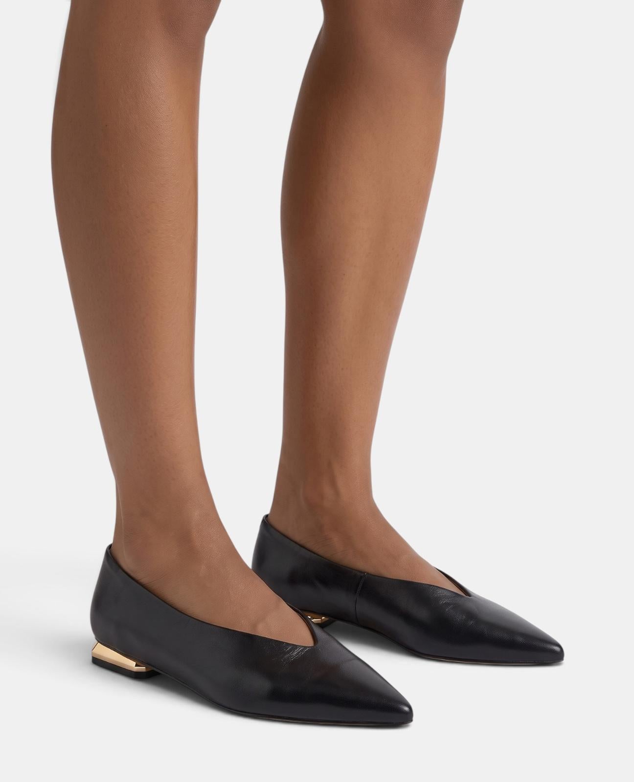 alma-en-pena-leder-ballerina-schwarz-mit-absatz image 5